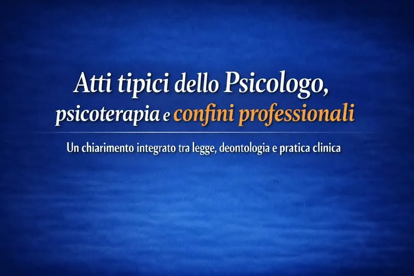 Immagine editoriale per l'articolo "Atti tipici dello Psicologo, psicoterapia e confini professionali"