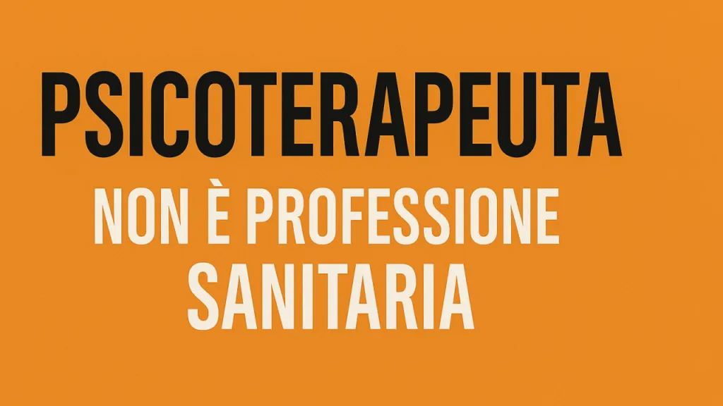 Immagine editoriale per l'articolo "Lo psicoterapeuta non è un professionista sanitario"