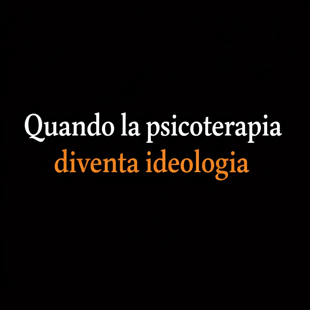 Immagine editoriale per l'articolo "Quando la psicoterapia diventa ideologia"