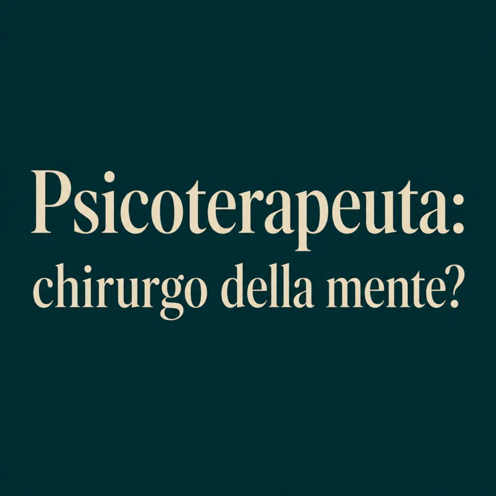 Immagine editoriale per l'articolo "“Psicoterapeuta”: chirurgo della mente?"