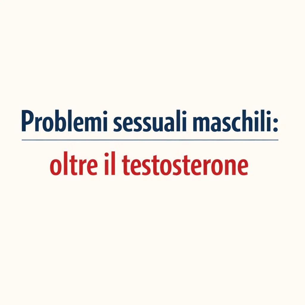 Immagine editoriale per l'articolo "Problemi sessuali maschili: oltre il testosterone"