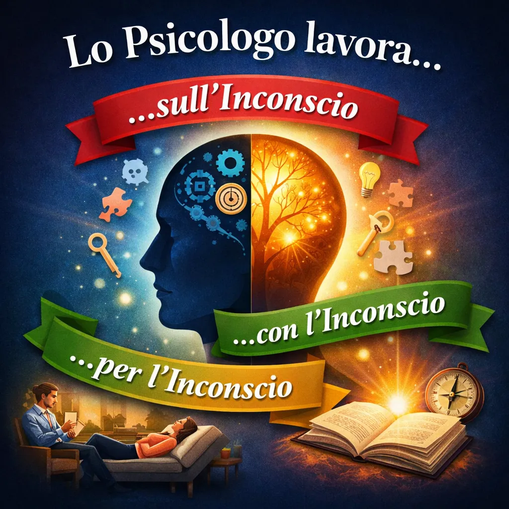 Immagine editoriale per l'articolo "Lo Psicologo lavora sull’inconscio, con l’inconscio e per l’inconscio."
