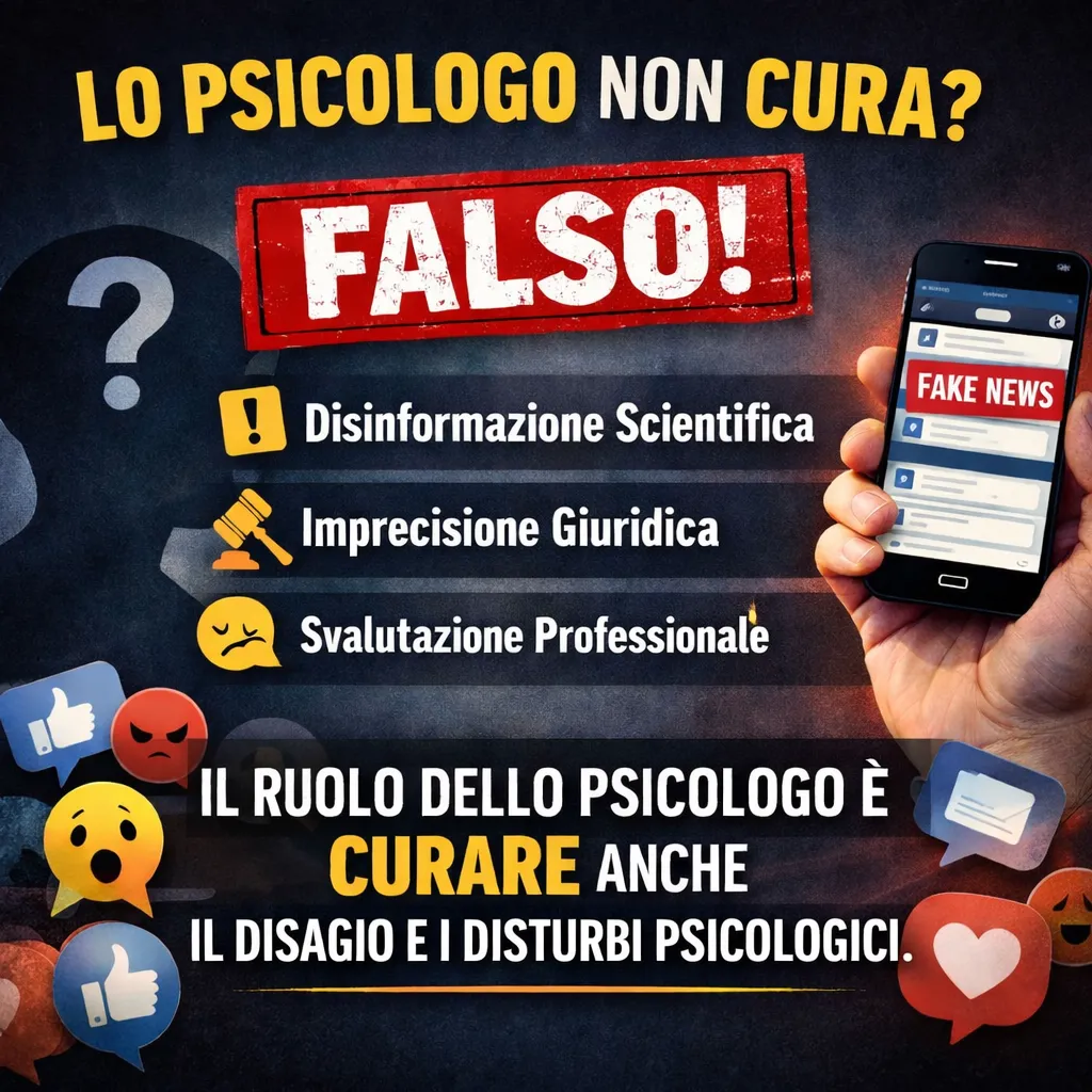 Immagine editoriale per l'articolo "Perché dire che lo Psicologo fa “solo valutazione e sostegno” e che chi è autorizzato alla psicoterapia sarebbe l’unica figura che “cura” il disagio e i disturbi psicologici è deontologicamente scorretto, oltre che scientificamente e giuridicamente falso"