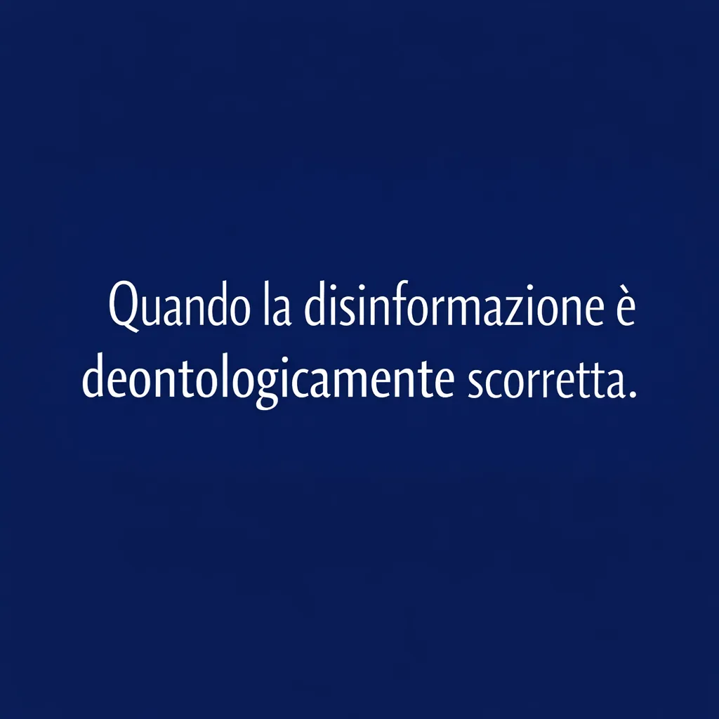 Immagine editoriale per l'articolo "Quando la disinformazione è deontologicamente scorretta"