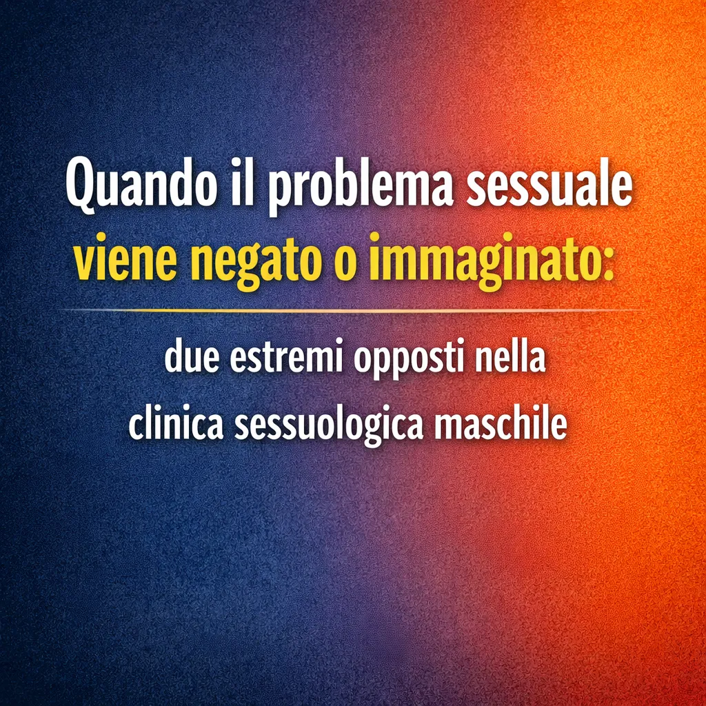 Immagine editoriale per l'articolo "Quando il problema sessuale viene negato o immaginato: due estremi opposti nella clinica sessuologica maschile"