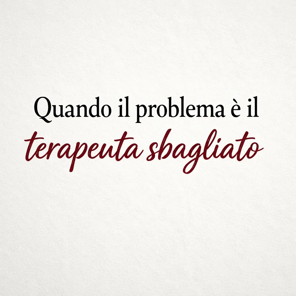 Immagine editoriale per l'articolo "Quando il problema è il terapeuta sbagliato"