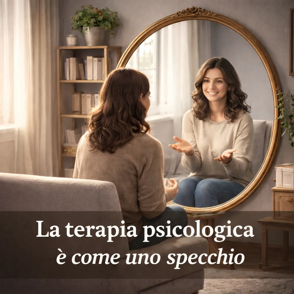 Immagine editoriale per l'articolo "La terapia psicologica è come uno specchio"