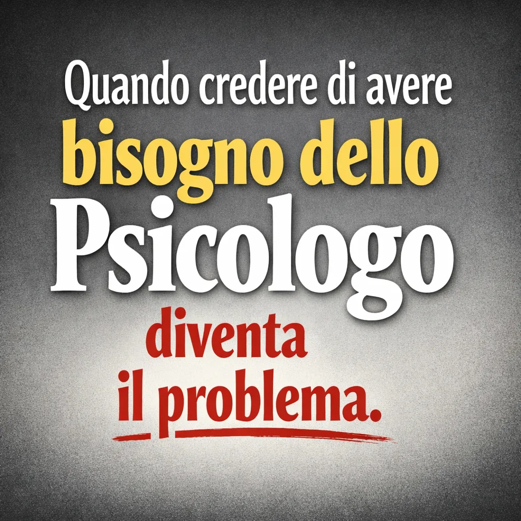 Immagine editoriale per l'articolo "Quando credere di avere bisogno dello Psicologo diventa il problema"
