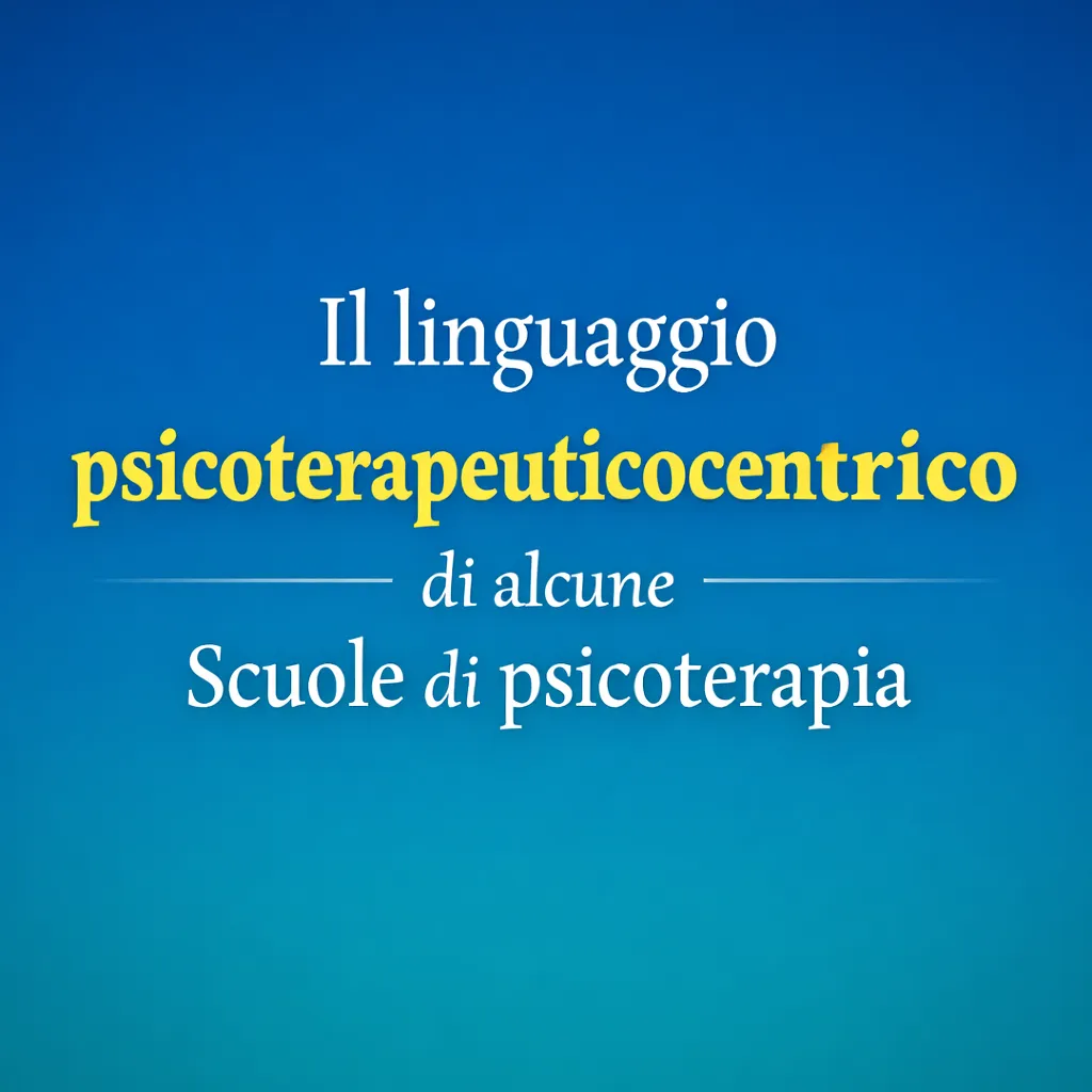 Immagine editoriale per l'articolo "Il linguaggio psicoterapeuticocentrico di alcune Scuole di psicoterapia"