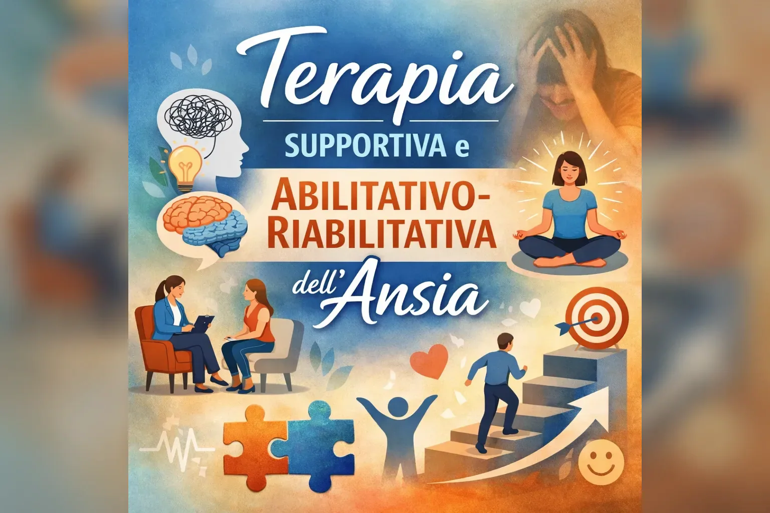 Immagine editoriale per l'articolo "La terapia supportiva e abilitativo-riabilitativa dell’ansia"