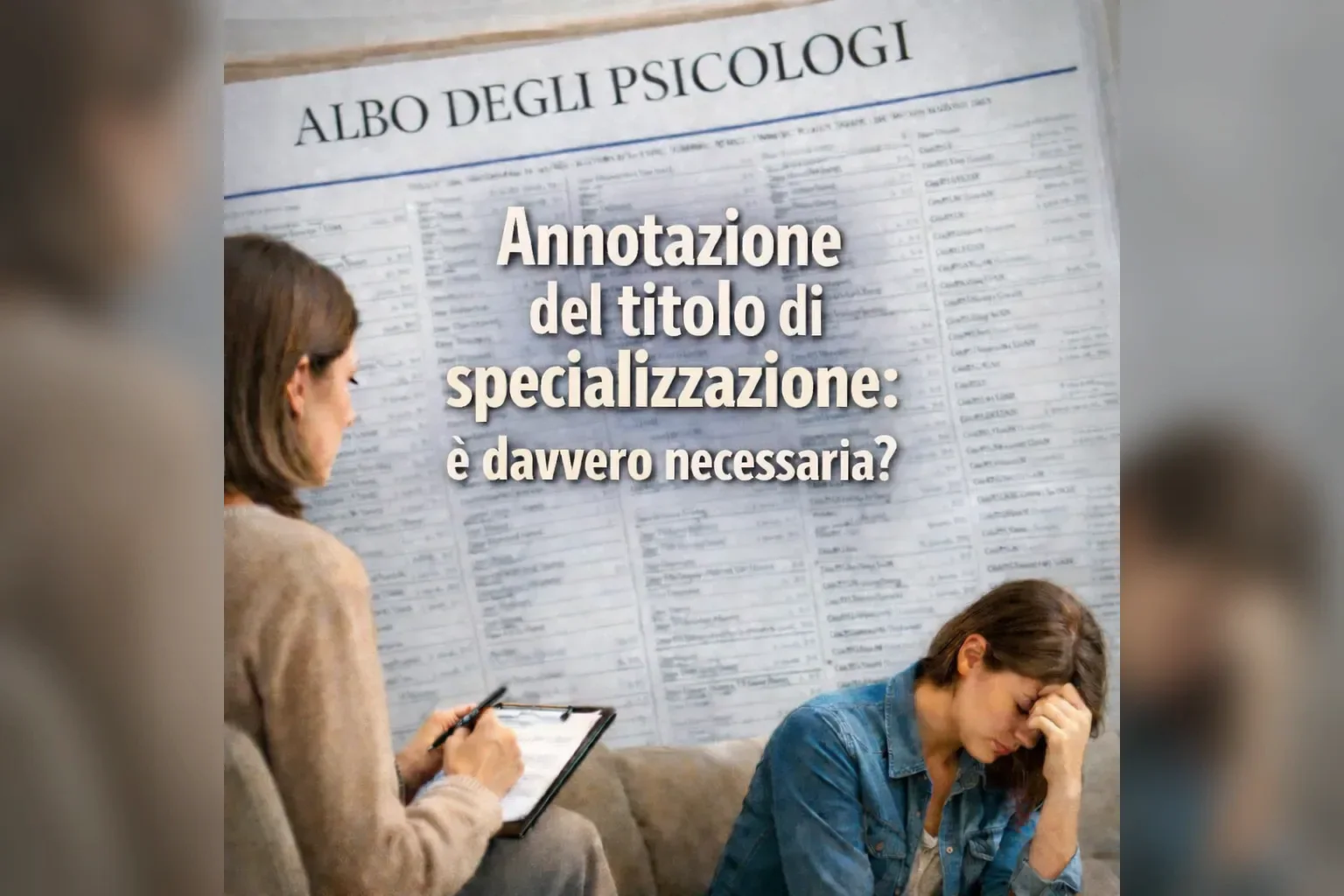 Immagine editoriale per l'articolo "Annotazione del titolo di specializzazione: è davvero necessaria?"
