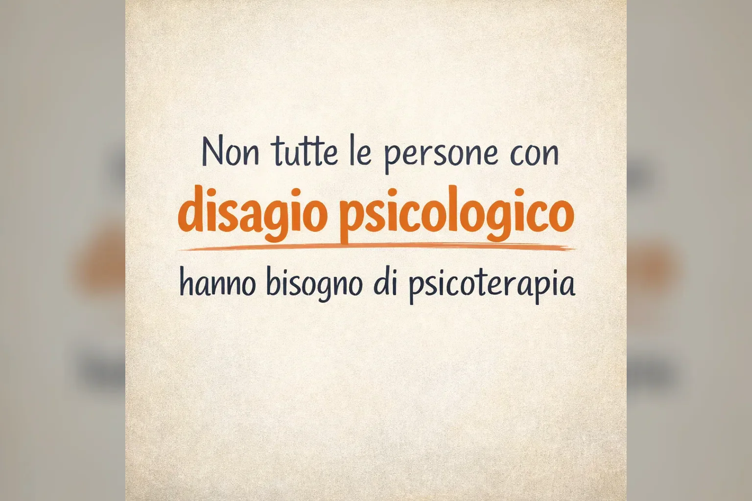 Immagine editoriale per l'articolo "Non tutte le persone con disagio psicologico hanno bisogno di psicoterapia"