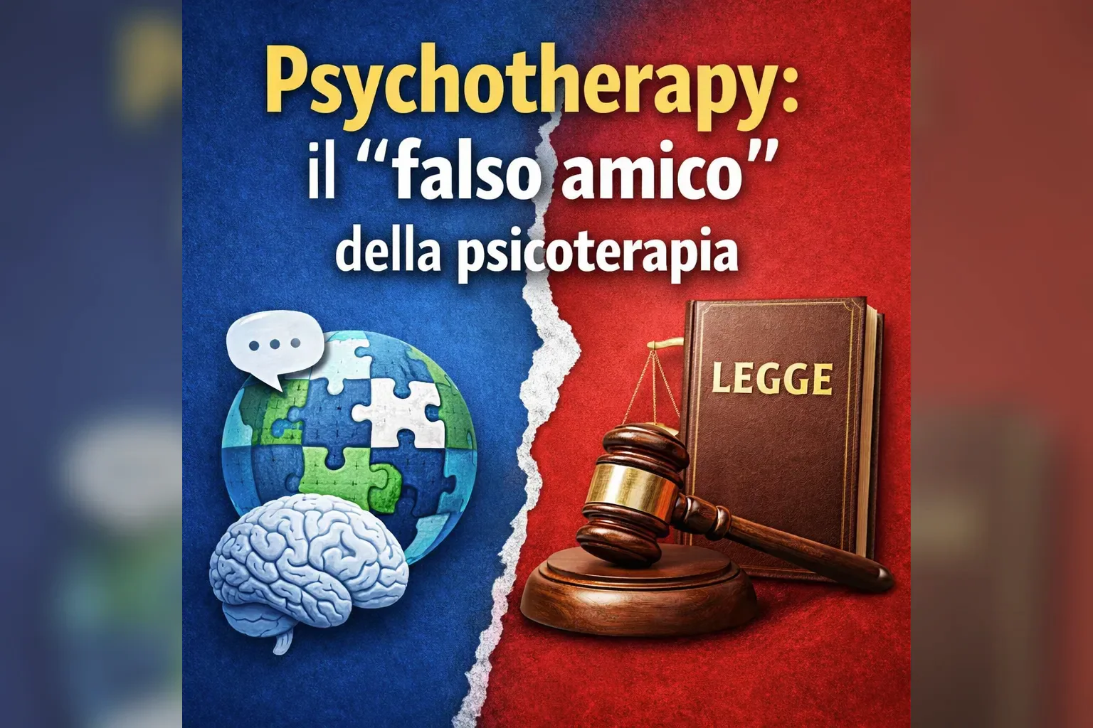 Immagine editoriale per l'articolo "Psychotherapy: il “falso amico” della psicoterapia"
