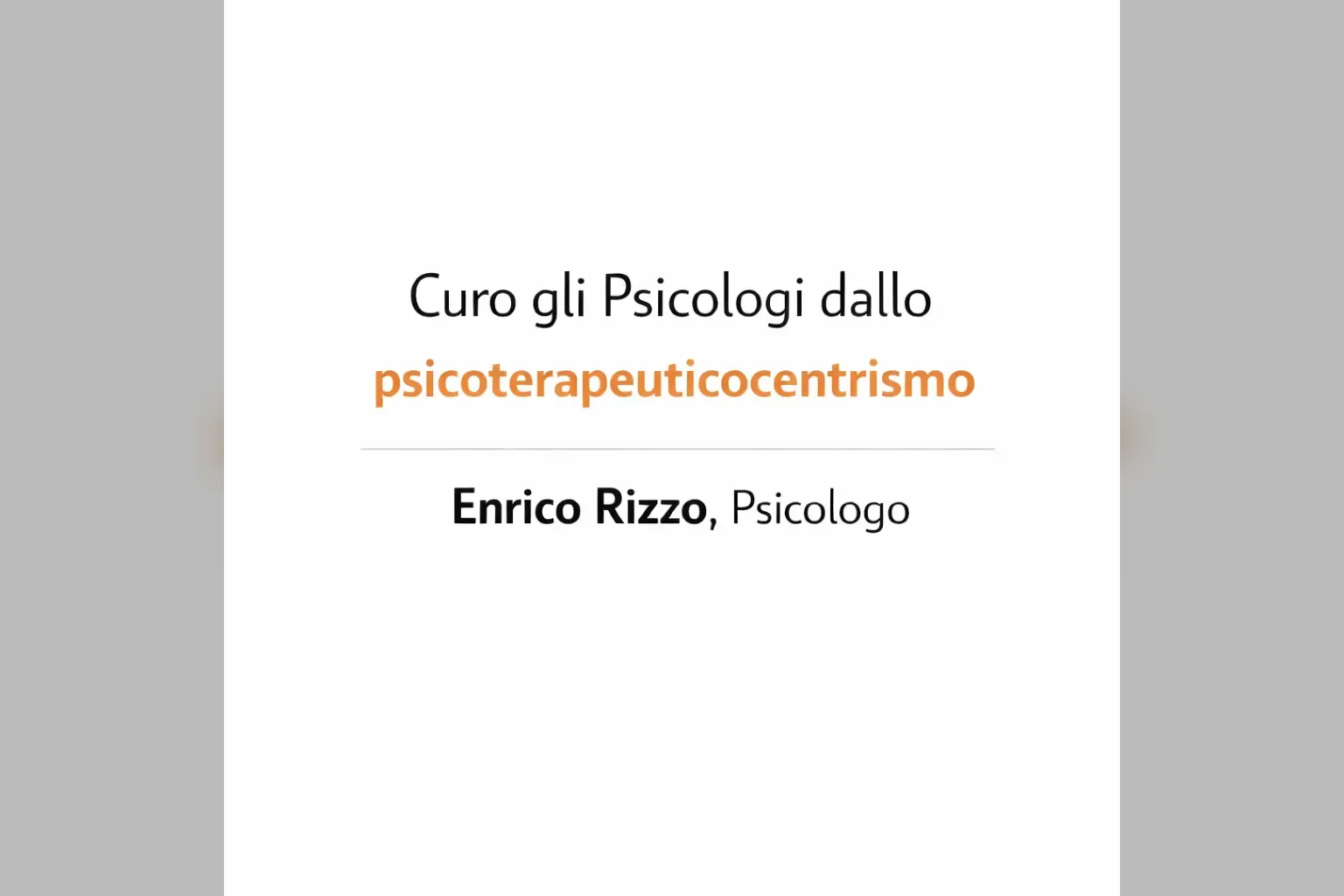 Immagine editoriale per l'articolo "Curo gli psicologi dallo psicoterapeuticocentrismo"
