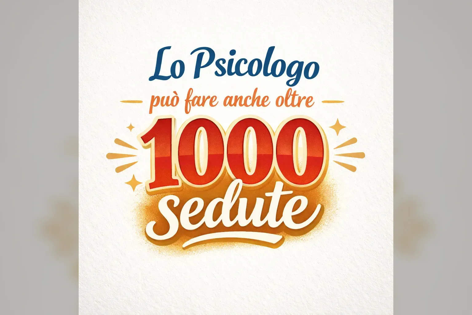 Immagine editoriale per l'articolo "Lo Psicologo può fare anche oltre 1000 sedute"