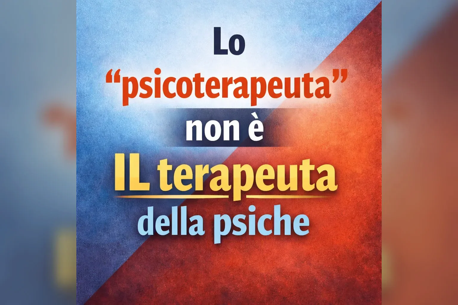 Immagine editoriale per l'articolo "Lo “psicoterapeuta” non è il terapeuta della psiche"