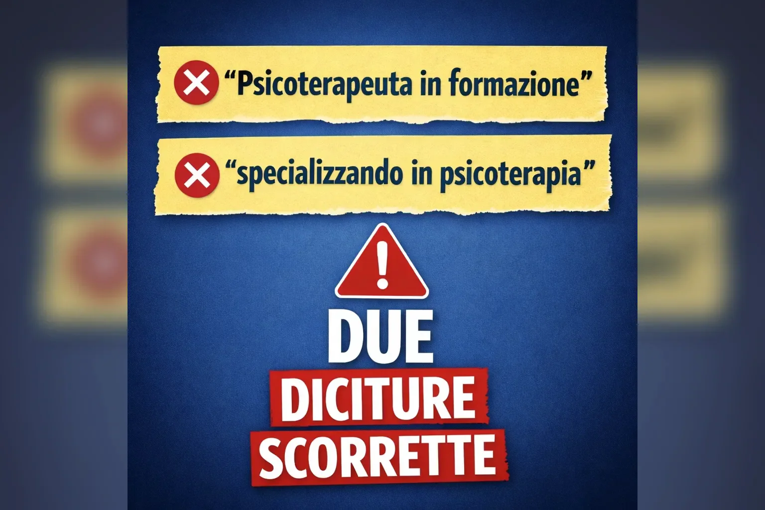Immagine editoriale per l'articolo "“Psicoterapeuta in formazione” e “specializzando in psicoterapia”: due diciture scorrette"