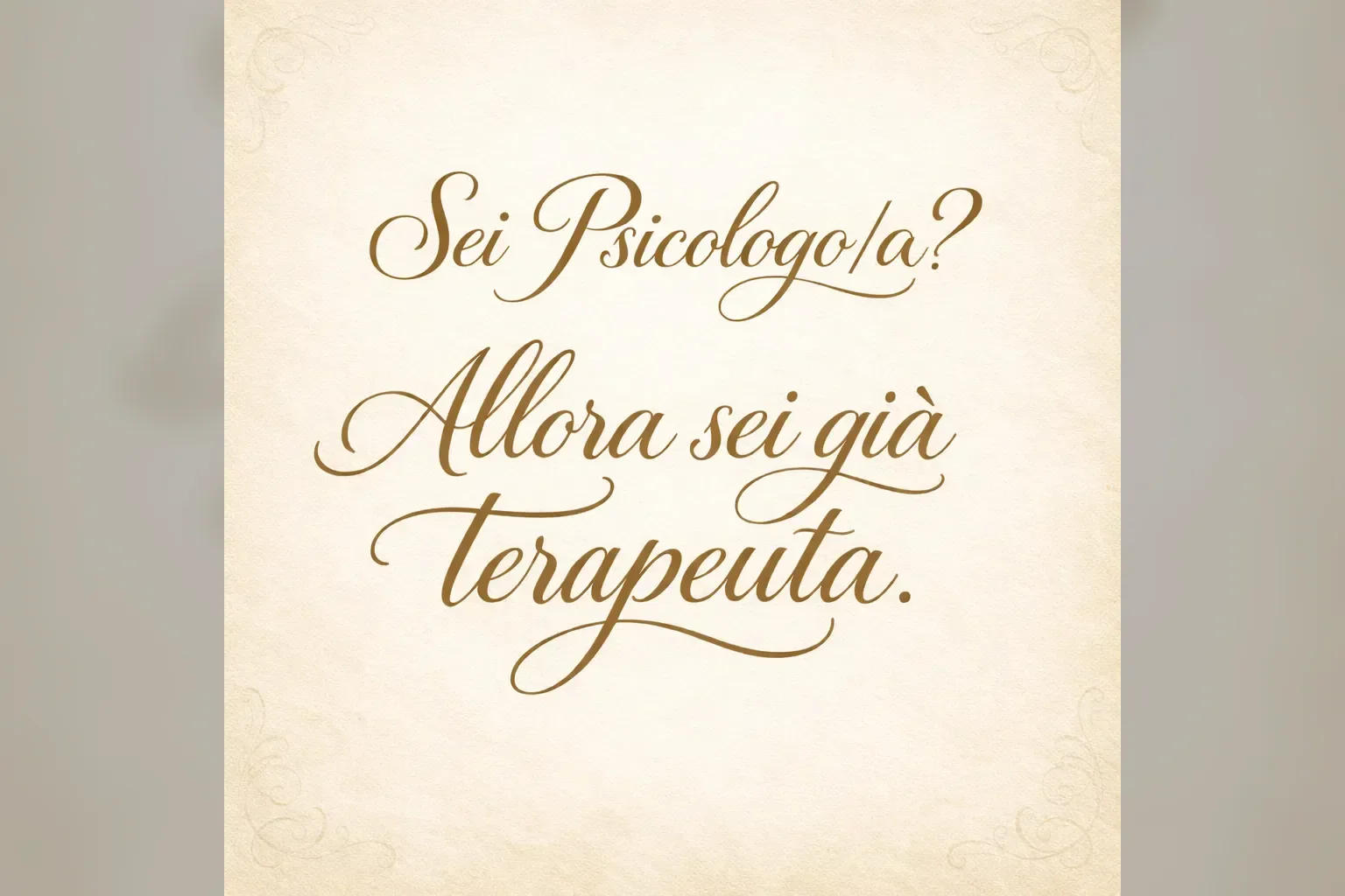 Immagine editoriale per l'articolo "Sei psicologo? Allora sei già terapeuta"