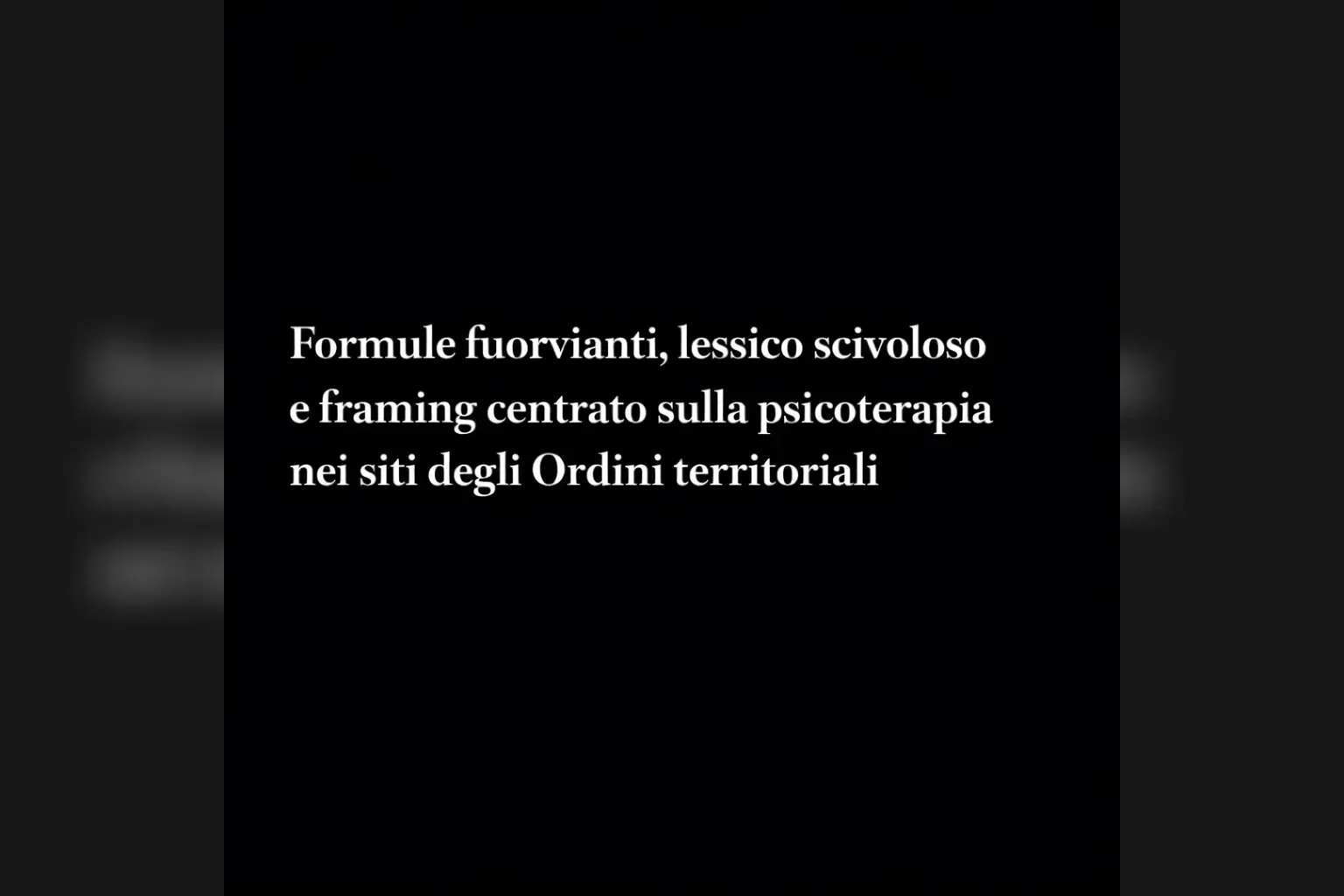 Immagine editoriale per l'articolo "Formule fuorvianti, lessico scivoloso e framing centrato sulla psicoterapia nei siti degli Ordini territoriali"