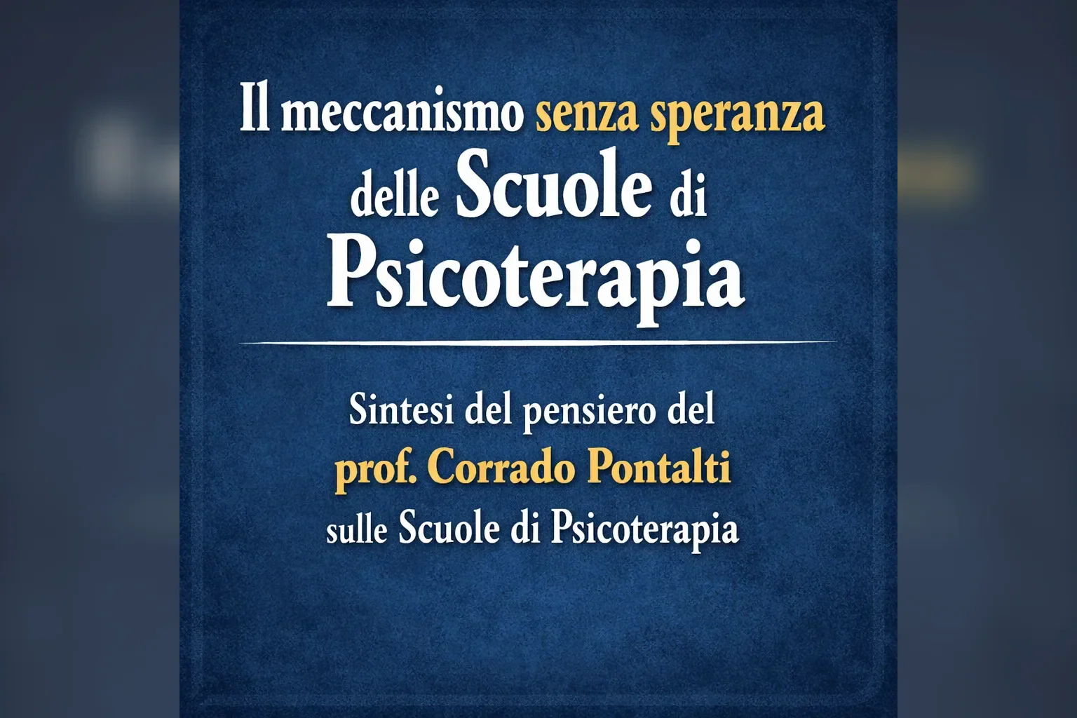 Immagine editoriale per l'articolo "Il meccanismo senza speranza delle Scuole di Psicoterapia"