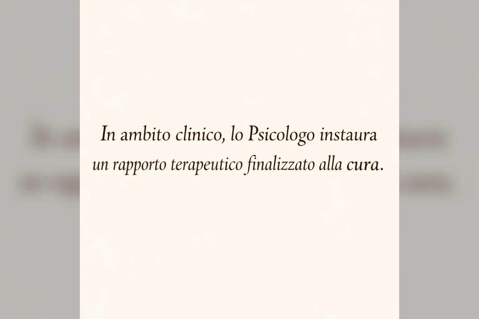 Immagine editoriale per l'articolo "In ambito clinico, lo Psicologo instaura un rapporto terapeutico finalizzato alla cura"