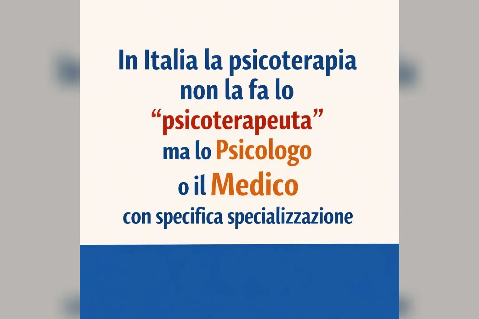 Immagine editoriale per l'articolo "In Italia la psicoterapia non la fa lo “psicoterapeuta” ma lo Psicologo o il Medico con specifica specializzazione"