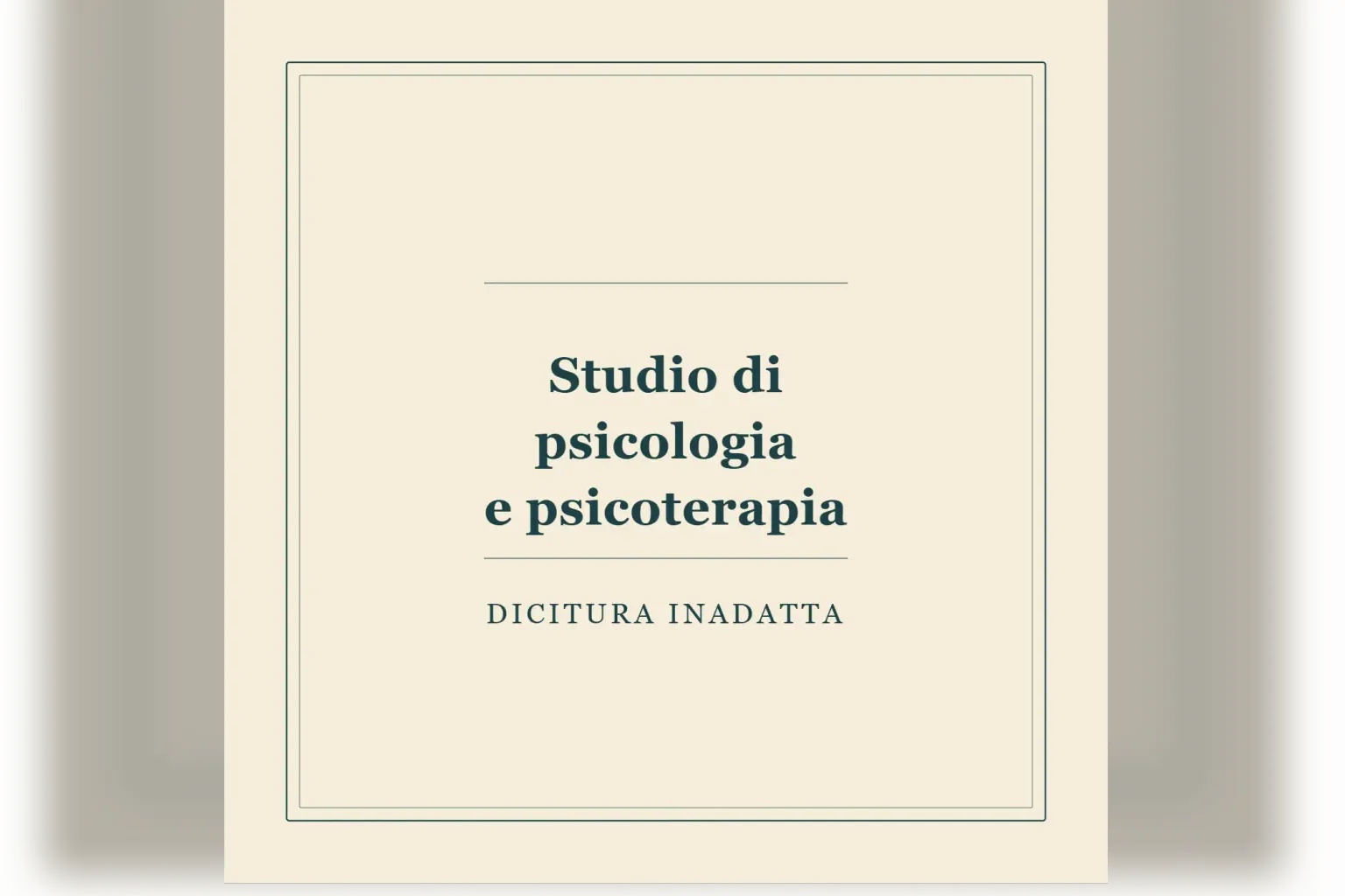 Immagine editoriale per l'articolo "Studio di Psicologia e Psicoterapia: dicitura inadatta"